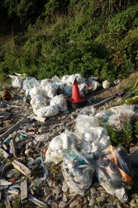 Some collected ocean trash